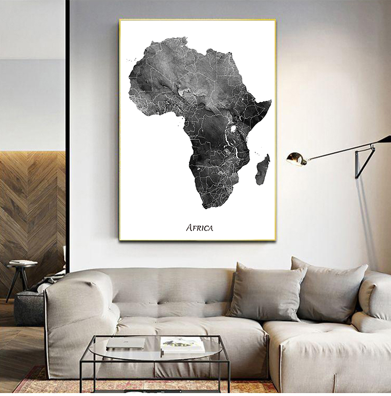 Star Map Poster - Mapa de África, carteles e impresiones,
