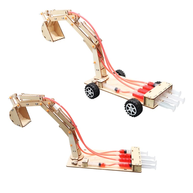 Science Project - Excavadora hidráulica hecha a mano, tecnología