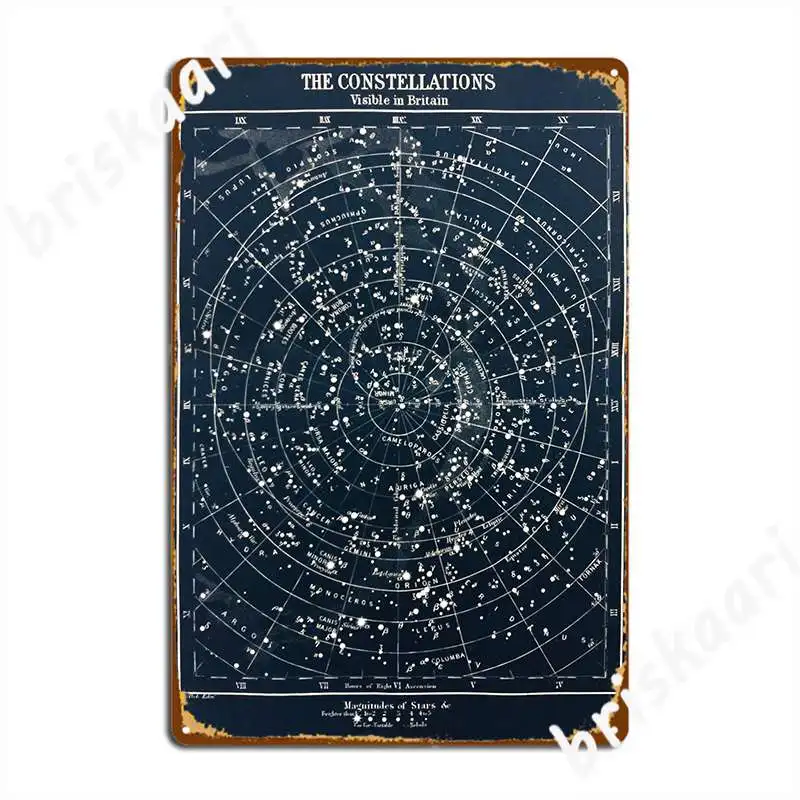 Star Map Poster - Póster Vintage de mapa de constelaciones