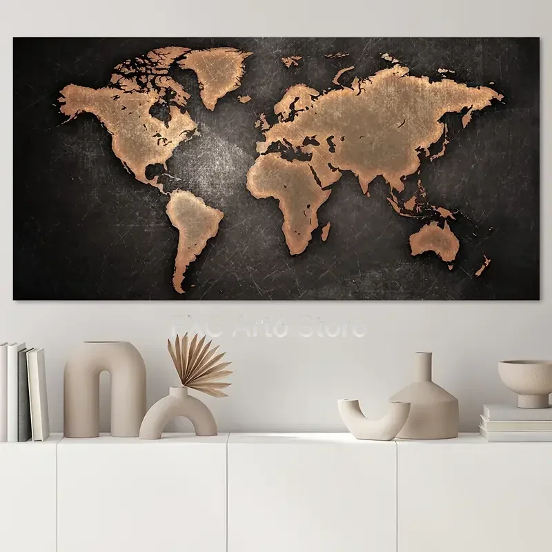 Star Map Poster - 1 póster de lienzo sin marco,