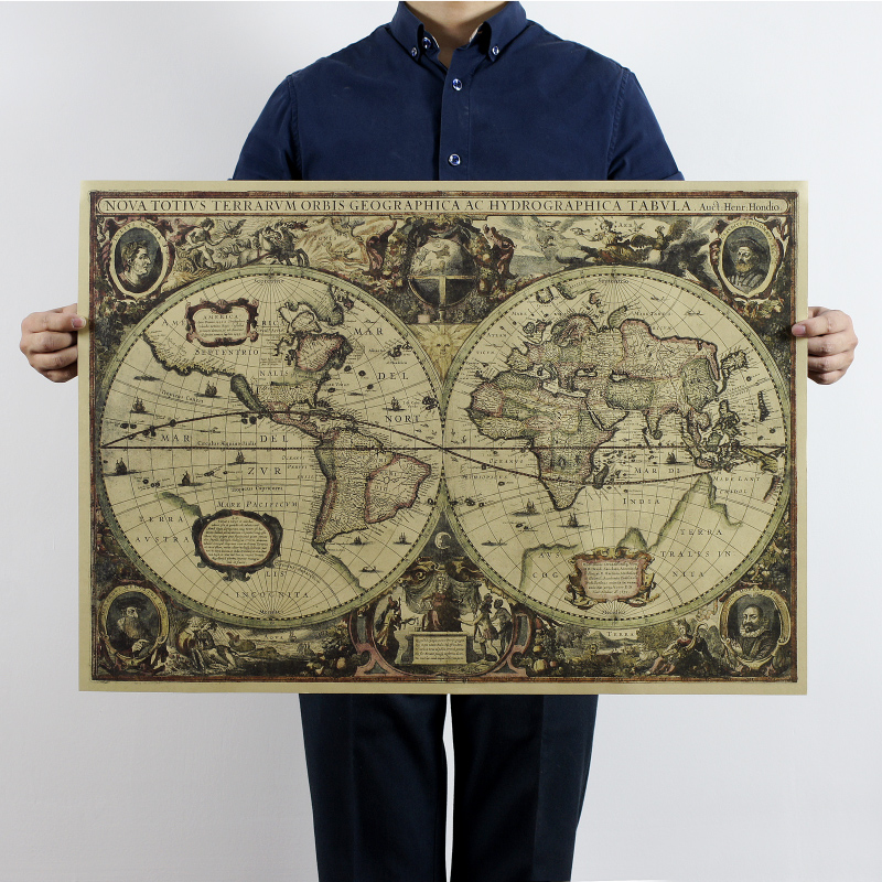 Star Map Poster - 1641 tabla náutica antigua mapa del
