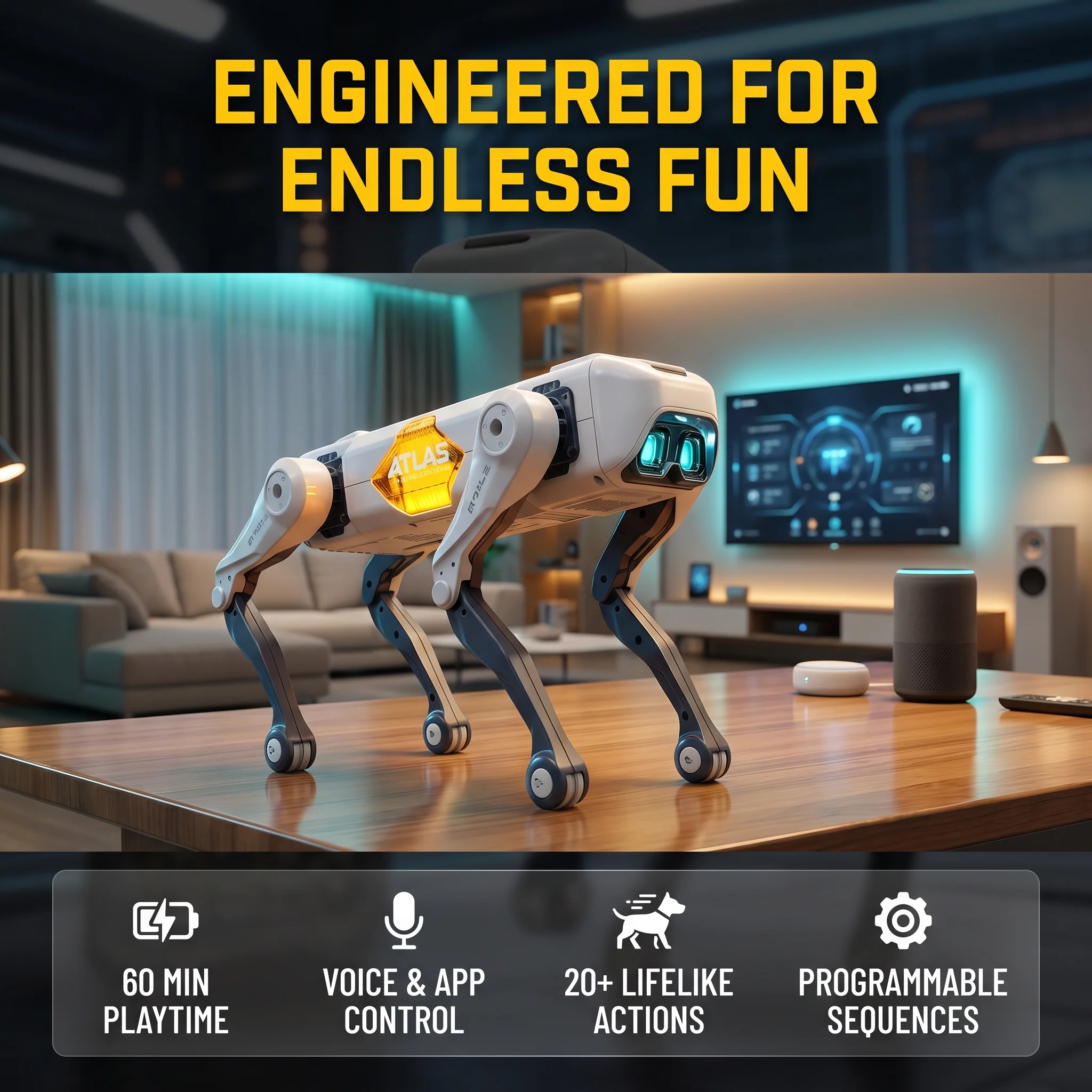 Science Robot - Perro Robot Inteligente con IA, Control