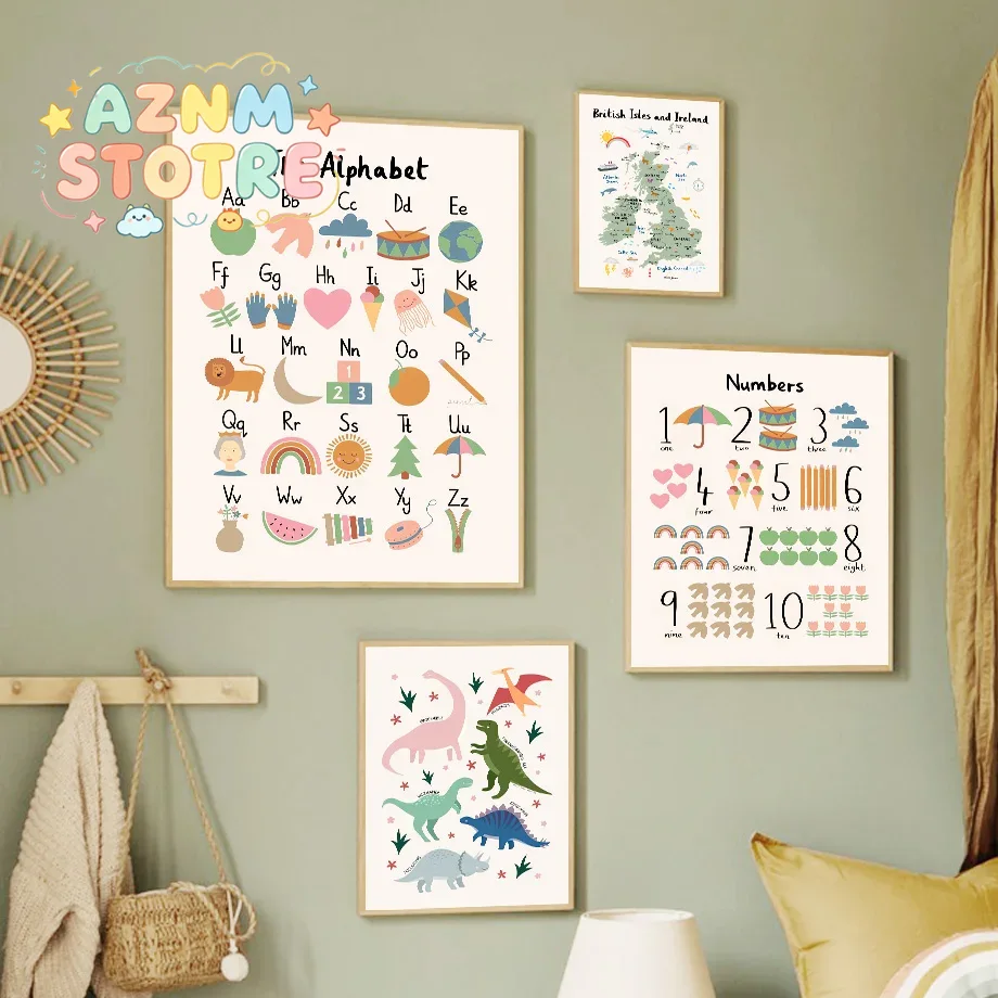 Star Map Poster - Mapa del Mundo Animal, Alfabeto de