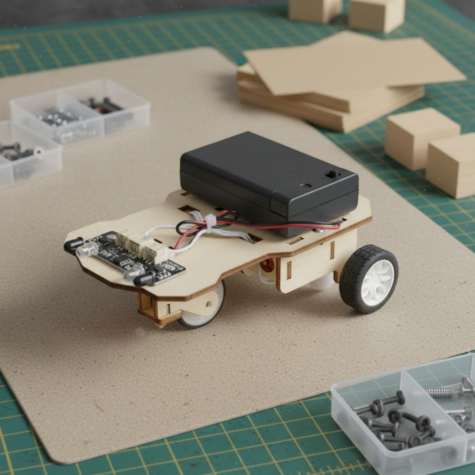 Science Robot - Kit de Vehículo Inteligente de Madera,
