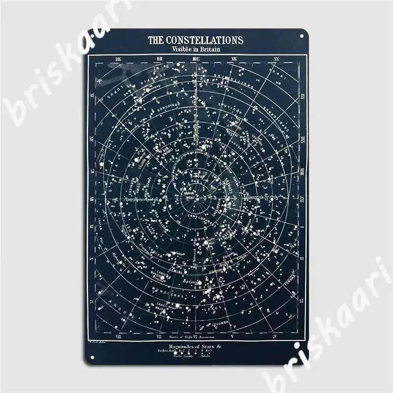 Póster Vintage de mapa de cons - Star Map Poster reseña y precio