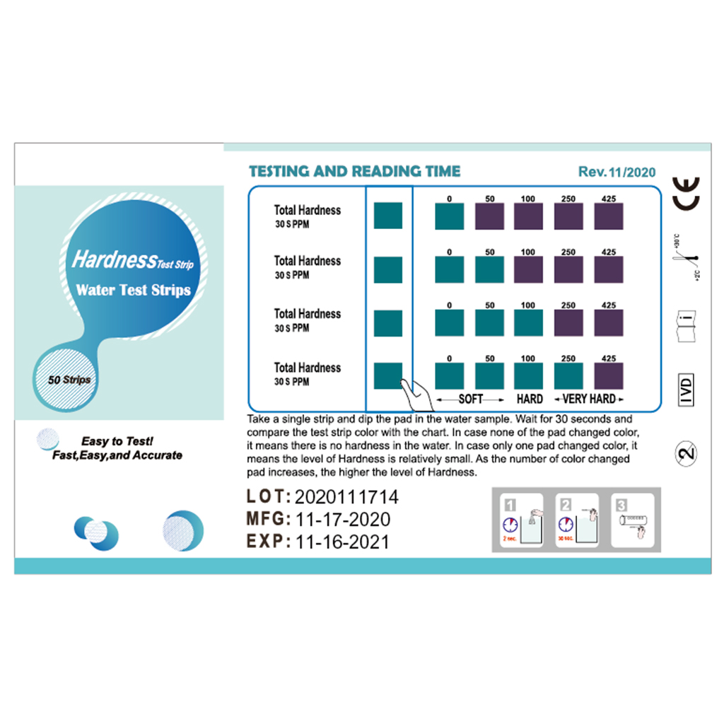 Tira de prueba de dureza compl - Water Testing Kit reseña y precio