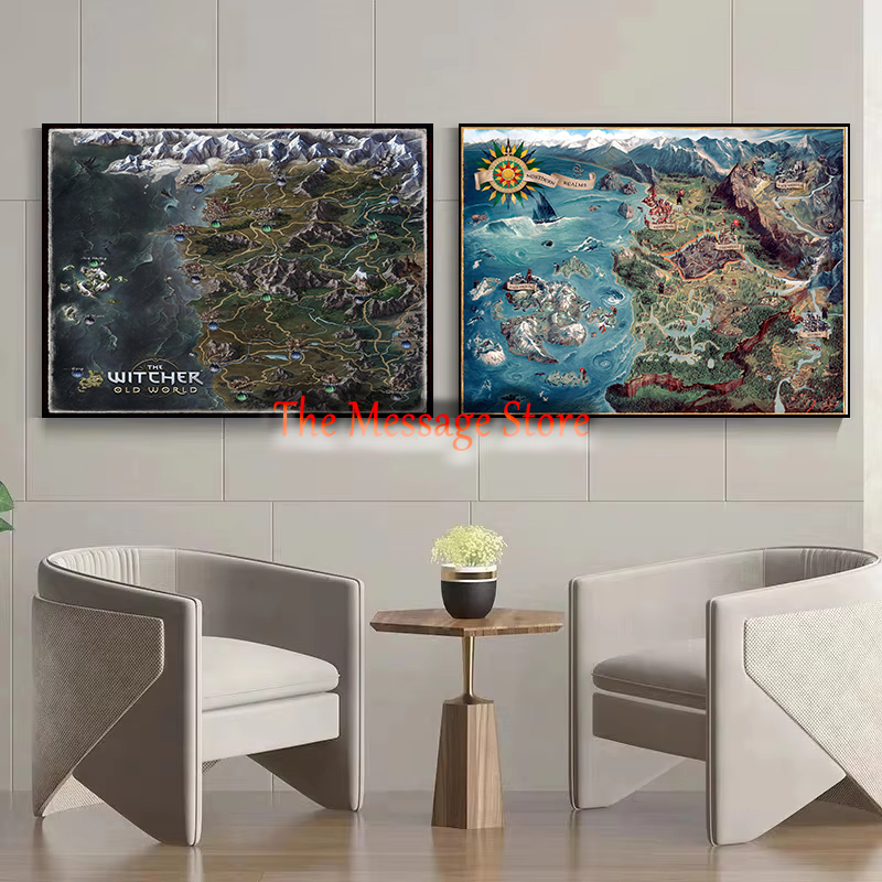 Witcher mapa del mundo contine - Star Map Poster reseña y precio